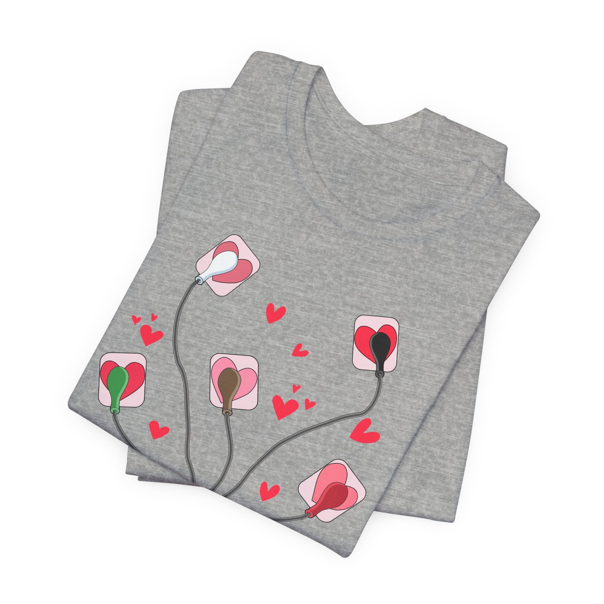 12368051513273811142_2048 Valentine EKG Leads T-Shirt - Image 5