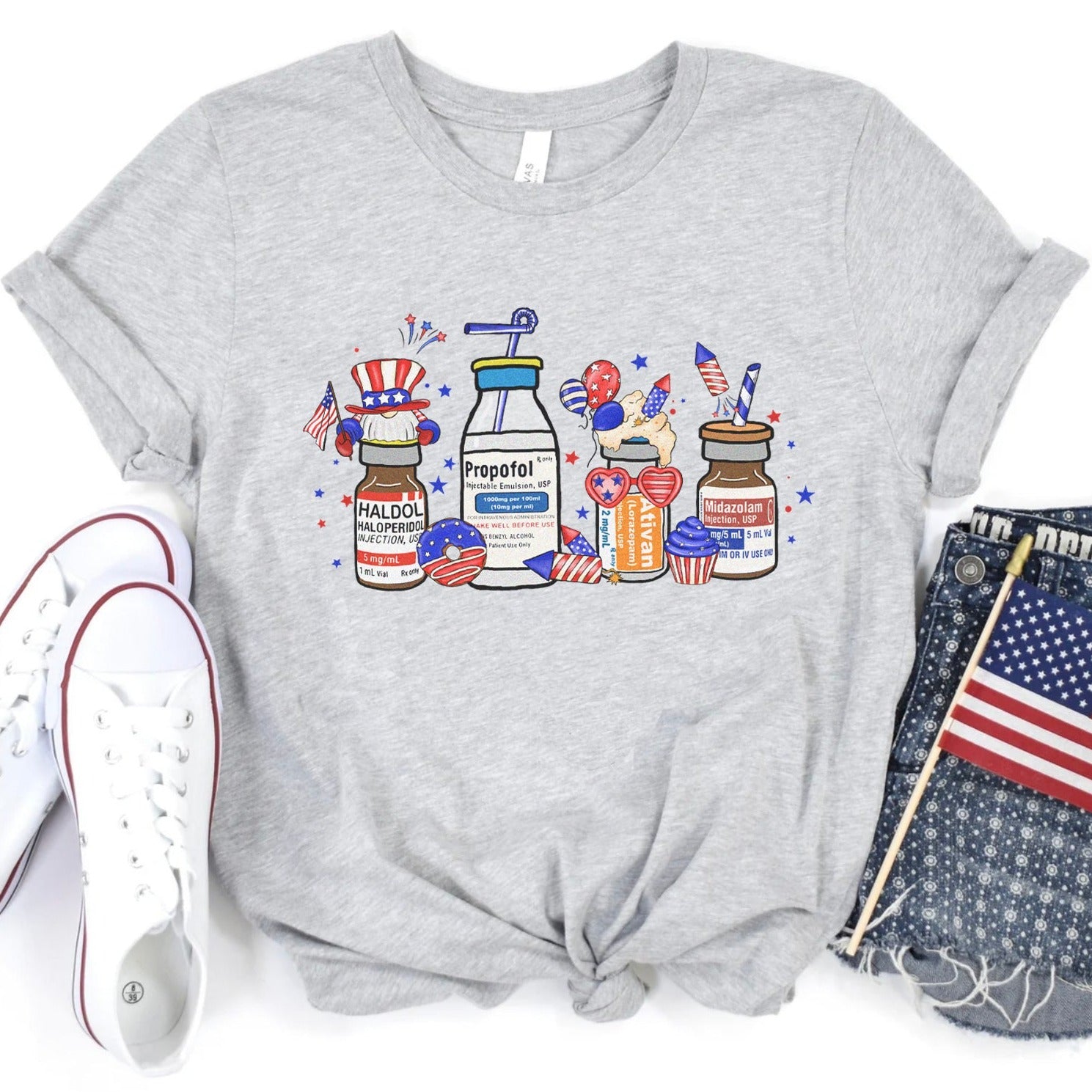 4thjulypropofolgray Firecracker Propofol T-Shirt - Image 6