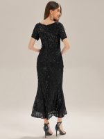 Sequin Mermaid Round Neck Dress - Image 31