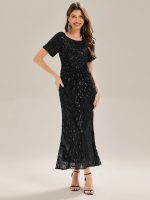 Sequin Mermaid Round Neck Dress - Image 33