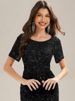 Sequin Mermaid Round Neck Dress - Image 34