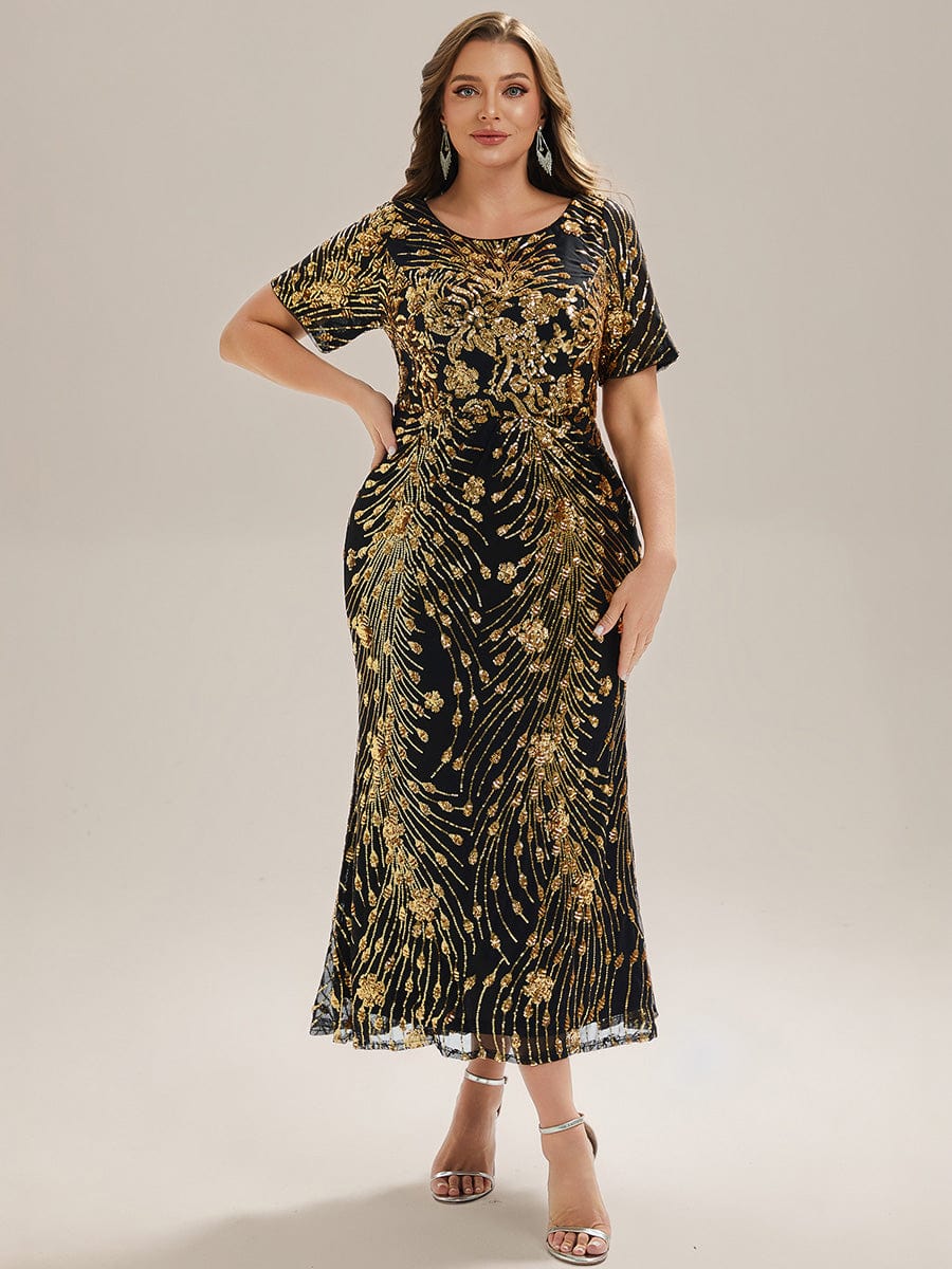 EE02387KG-PR Plus Size Sequin Mermaid Formal Dress - Image 11