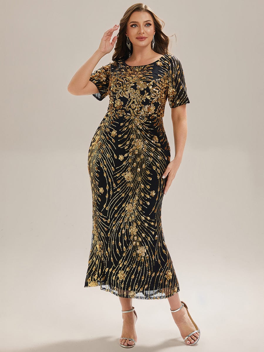 EE02387KG-PR3 Plus Size Sequin Mermaid Formal Dress - Image 13