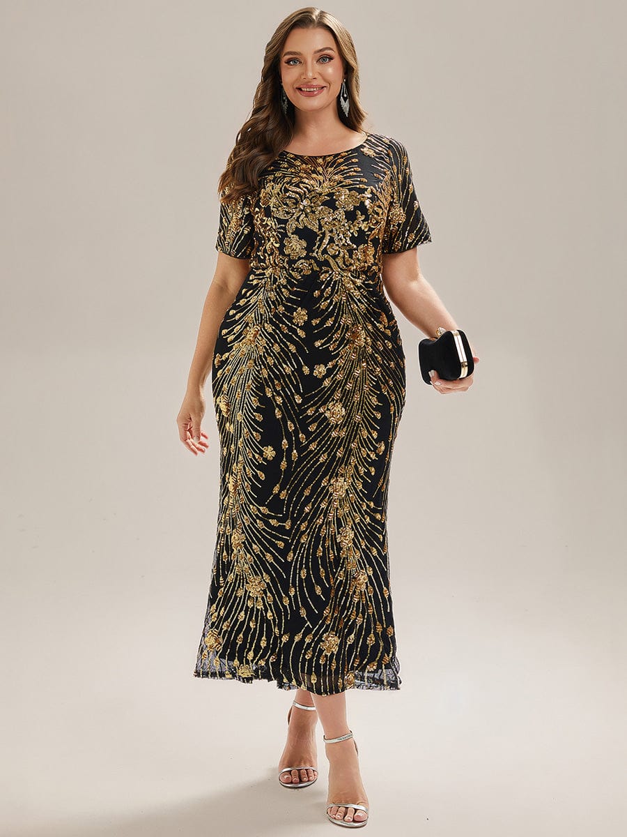 EE02387KG-PR4 Plus Size Sequin Mermaid Formal Dress - Image 14