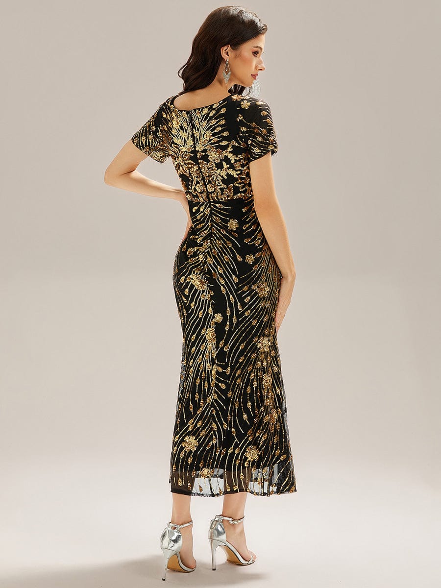 EE02387KG-R2 Sequin Mermaid Round Neck Dress - Image 18