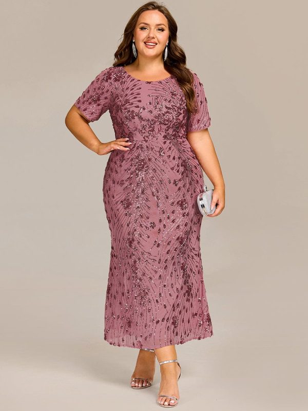 Plus Size Sequin Mermaid Formal Dress - Image 1