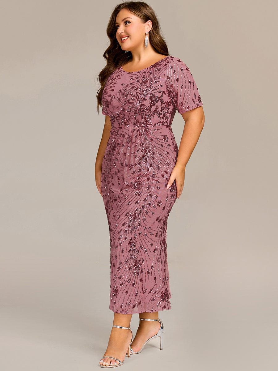 EE02387OD-PR4 Plus Size Sequin Mermaid Formal Dress - Image 5