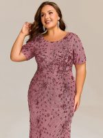 Plus Size Sequin Mermaid Formal Dress - Image 3