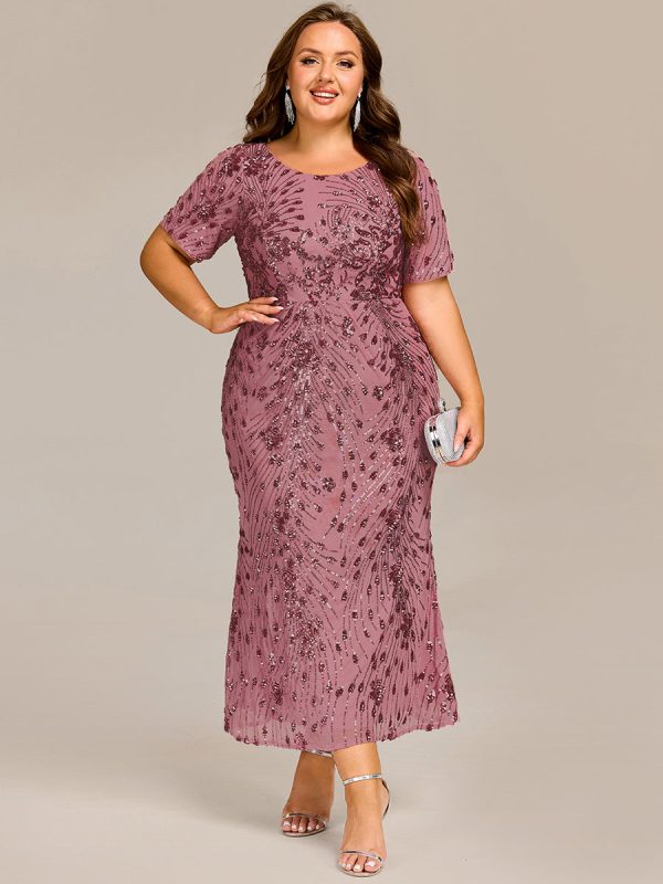 Sequin Mermaid Round Neck Dress - Image 1