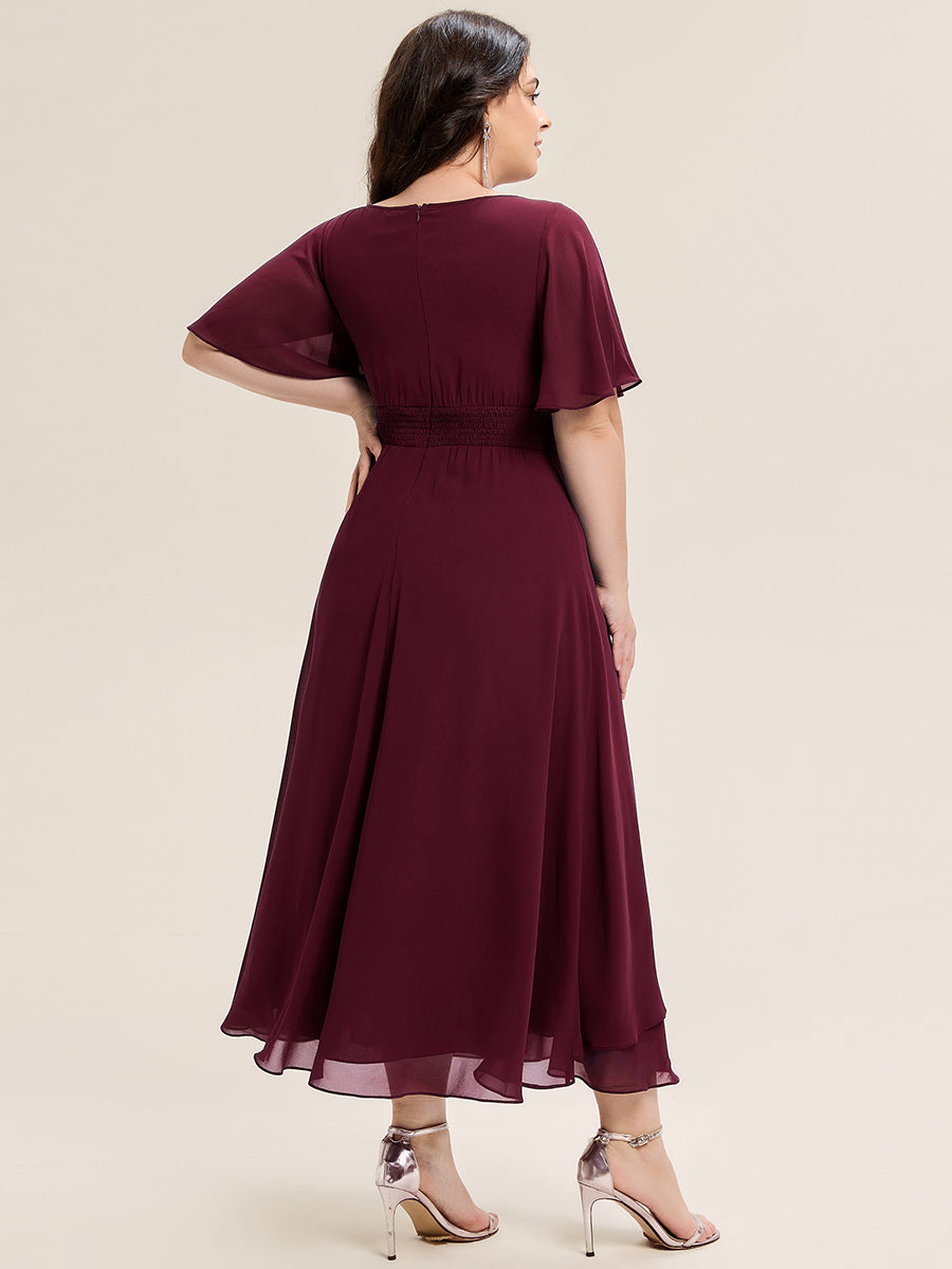 EE02463BD-PR2_20438ed9-a3fe-489c-a0c8-7d5a77c0425e Ruffle Sleeve Chiffon Midi Mother of the Bride Dress - Image 7