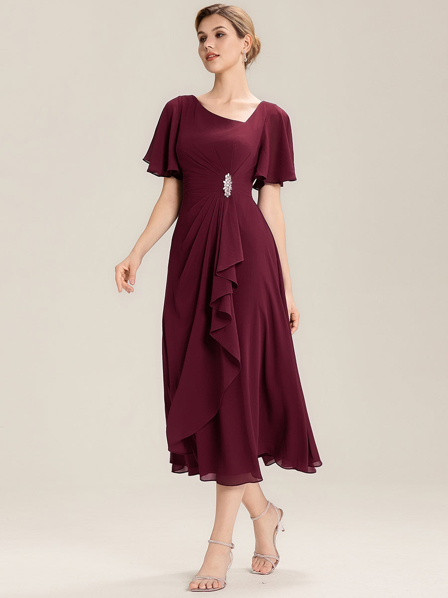 EE02463BD-R3_0163a7d4-eca3-443a-8521-1e3d89e81122 Ruffle Sleeve Chiffon Midi Mother of the Bride Dress - Image 4