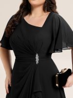 Ruffle Sleeve Chiffon Midi Mother of the Bride Dress - Image 18