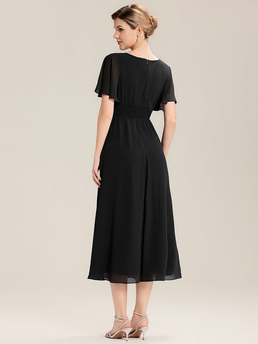 EE02463BK-R2_83d718fc-9c0f-44ac-8c10-e992fe36807d Ruffle Sleeve Chiffon Midi Mother of the Bride Dress - Image 12