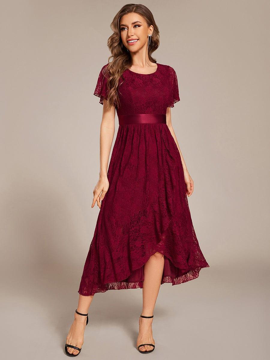 EE03489BD-R3_a75d3d8b-7e5a-44ef-9216-a2d22e9fbd81 Ruffled Sleeve Empire Waist Lace Wedding Guest Dress - Image 26