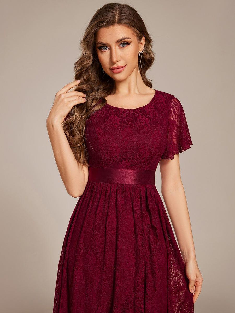 EE03489BD-R5_1b67a5fa-5900-4a42-9bf7-b58b4ba29f96 Ruffled Sleeve Empire Waist Lace Wedding Guest Dress - Image 24