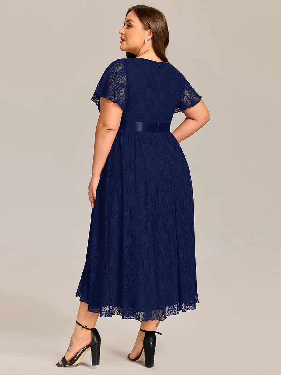 EE03489NB-PR2_31a96c48-7eb1-46a5-8c8a-cbdfc90966fc Ruffled Sleeve Empire Waist Lace Wedding Guest Dress - Image 21