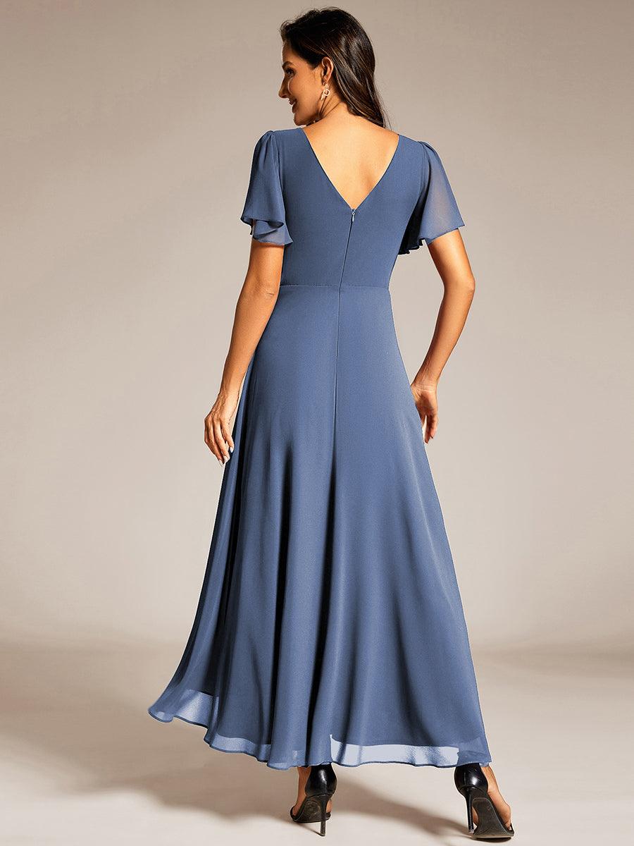 EE41981DN-R2_4e1a43c5-f568-4453-8ecd-3eb69efc401e Double V-Neck Waist Trimmed Chiffon Formal Evening Dress - Image 40