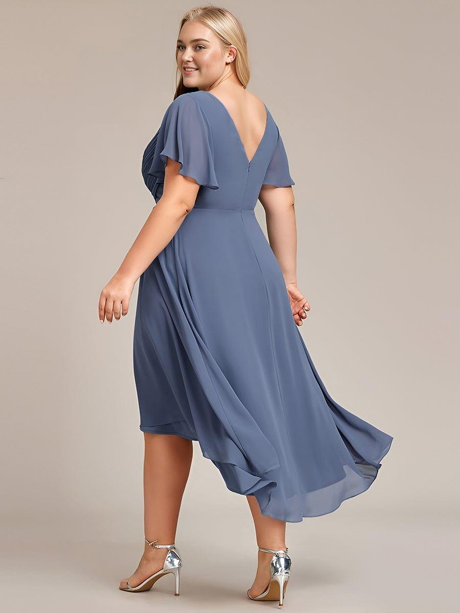 EG01923DN-PR202_dc6244b6-0e81-4266-befb-78f4bc23d835 Plus Size Double V-Neck Ruffles Sleeve Chiffon Midi Wedding Guest Dress - Image 8