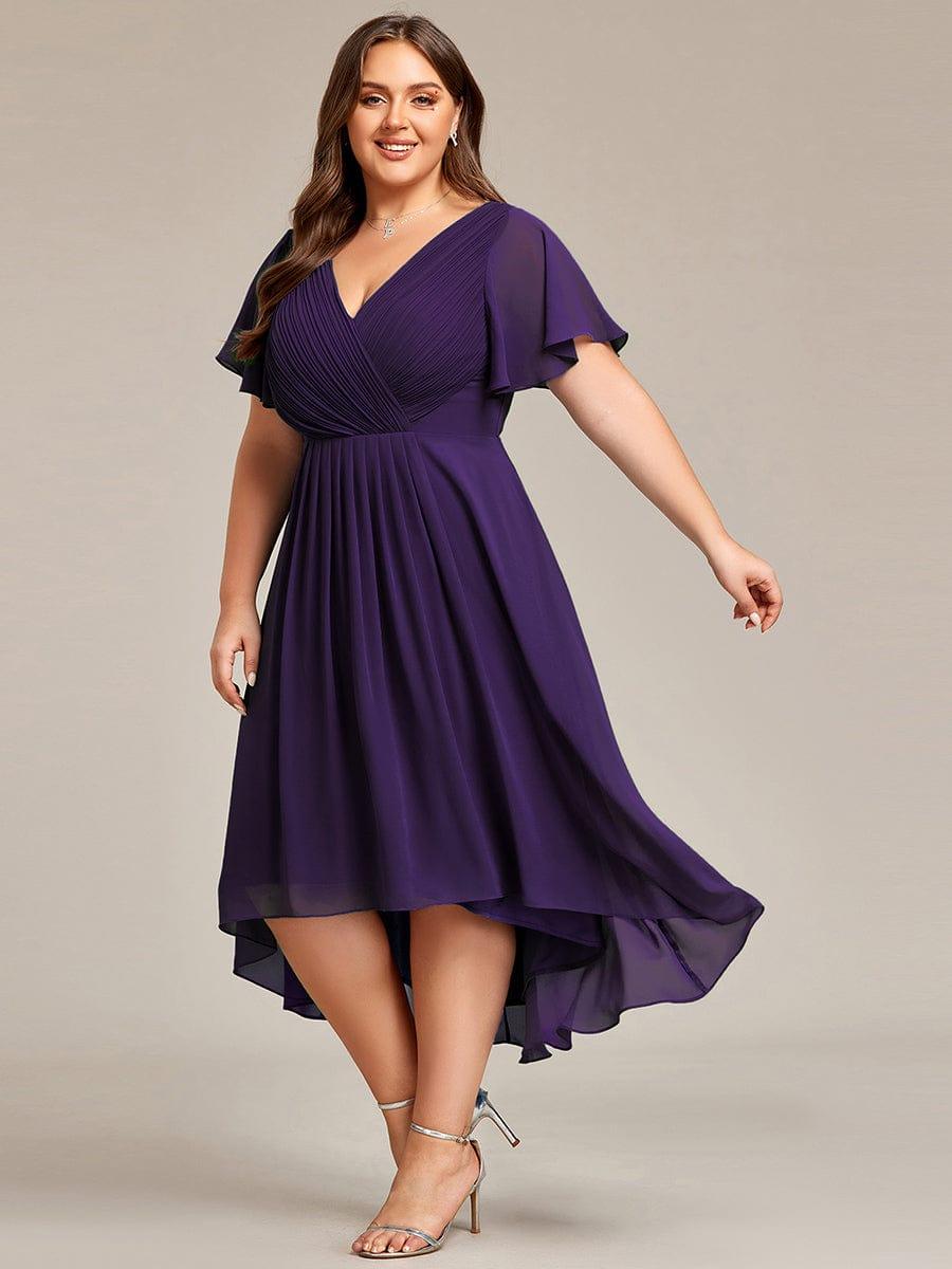 EG01923DP-PR3_20acc99c-9865-4ff8-86ed-3360e10ae3bc Plus Size Double V-Neck Ruffles Sleeve Chiffon Midi Wedding Guest Dress - Image 72