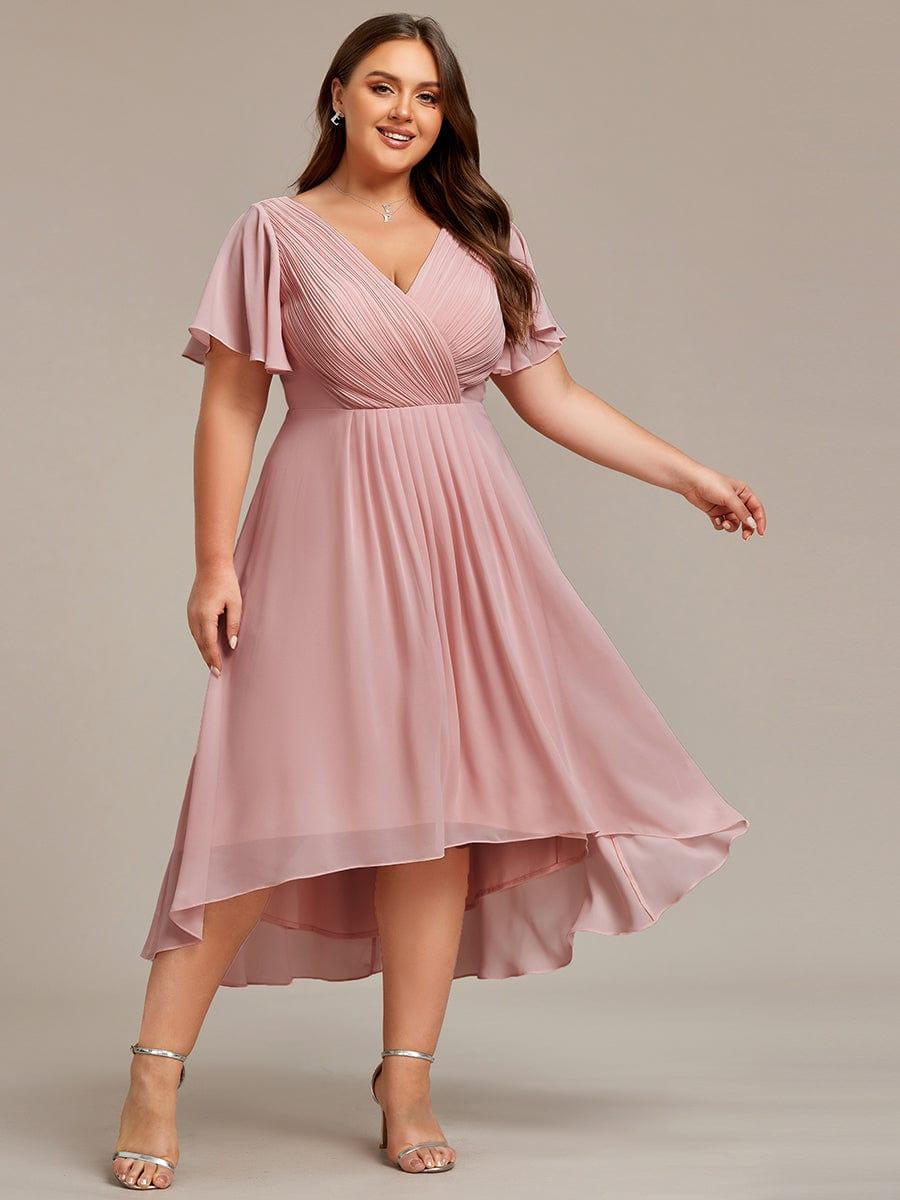 EG01923DR-PR3_4cf93c94-2c81-4f79-a44d-576dc3ef094d Plus Size Double V-Neck Ruffles Sleeve Chiffon Midi Wedding Guest Dress - Image 78