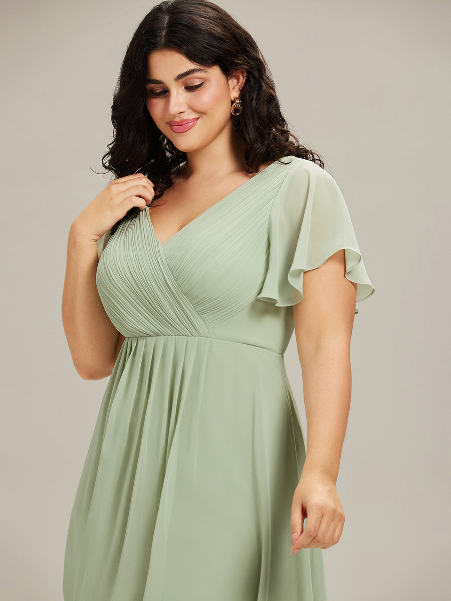 EG01923MG-PR5_5793f912-77de-4900-8788-529660fb4b0d Plus Size Double V-Neck Ruffles Sleeve Chiffon Midi Wedding Guest Dress - Image 41
