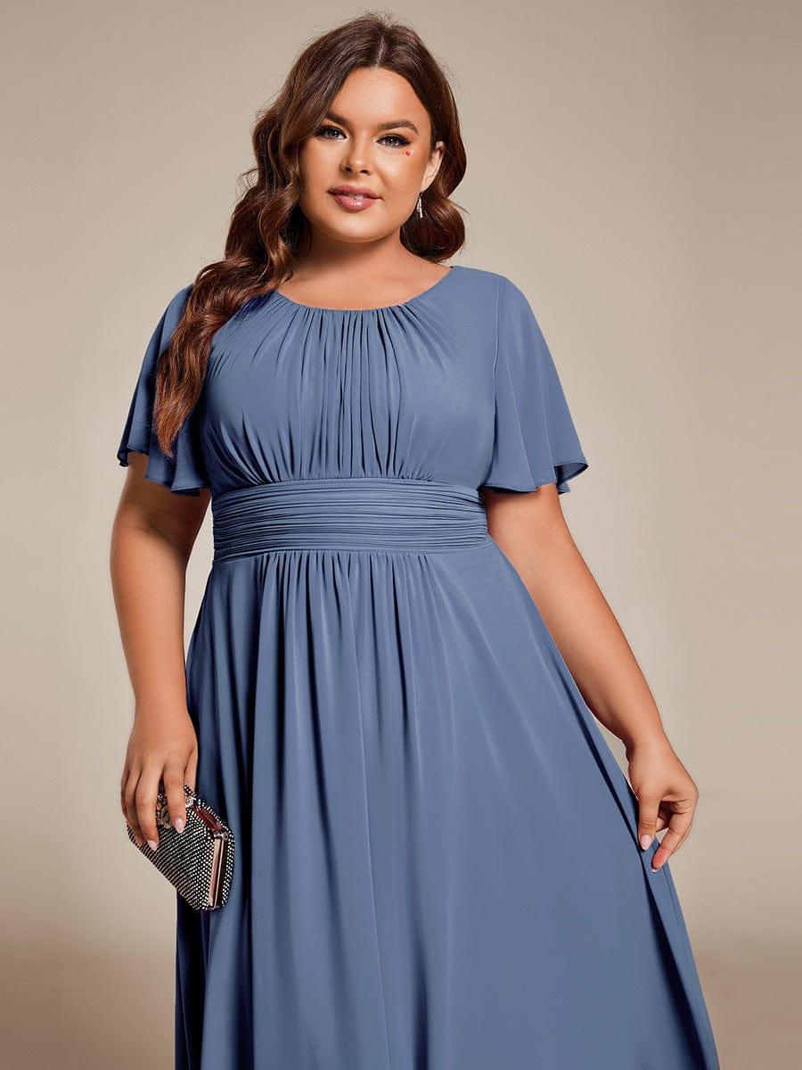 EG02053DN-PR5_a2792128-5bf5-4dd4-a40b-76fb1e2292a9 Flowy Chiffon Round Neckline A-Line Knee Length Wedding Guest Dress - Image 68