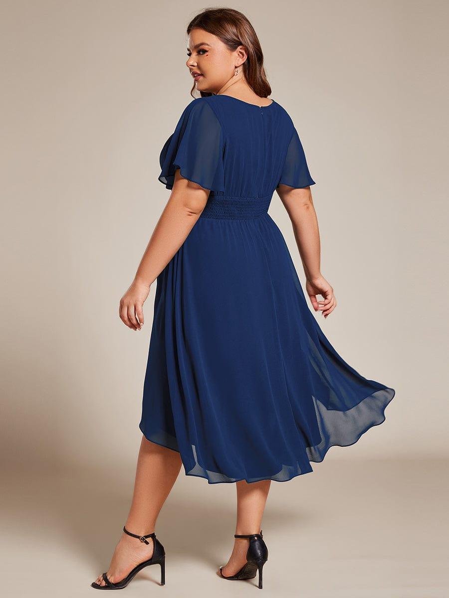 EG02053NB-PR2_c2fb88da-5123-4fa2-a738-b5d0cc22b659 Flowy Chiffon Round Neckline A-Line Knee Length Wedding Guest Dress - Image 44