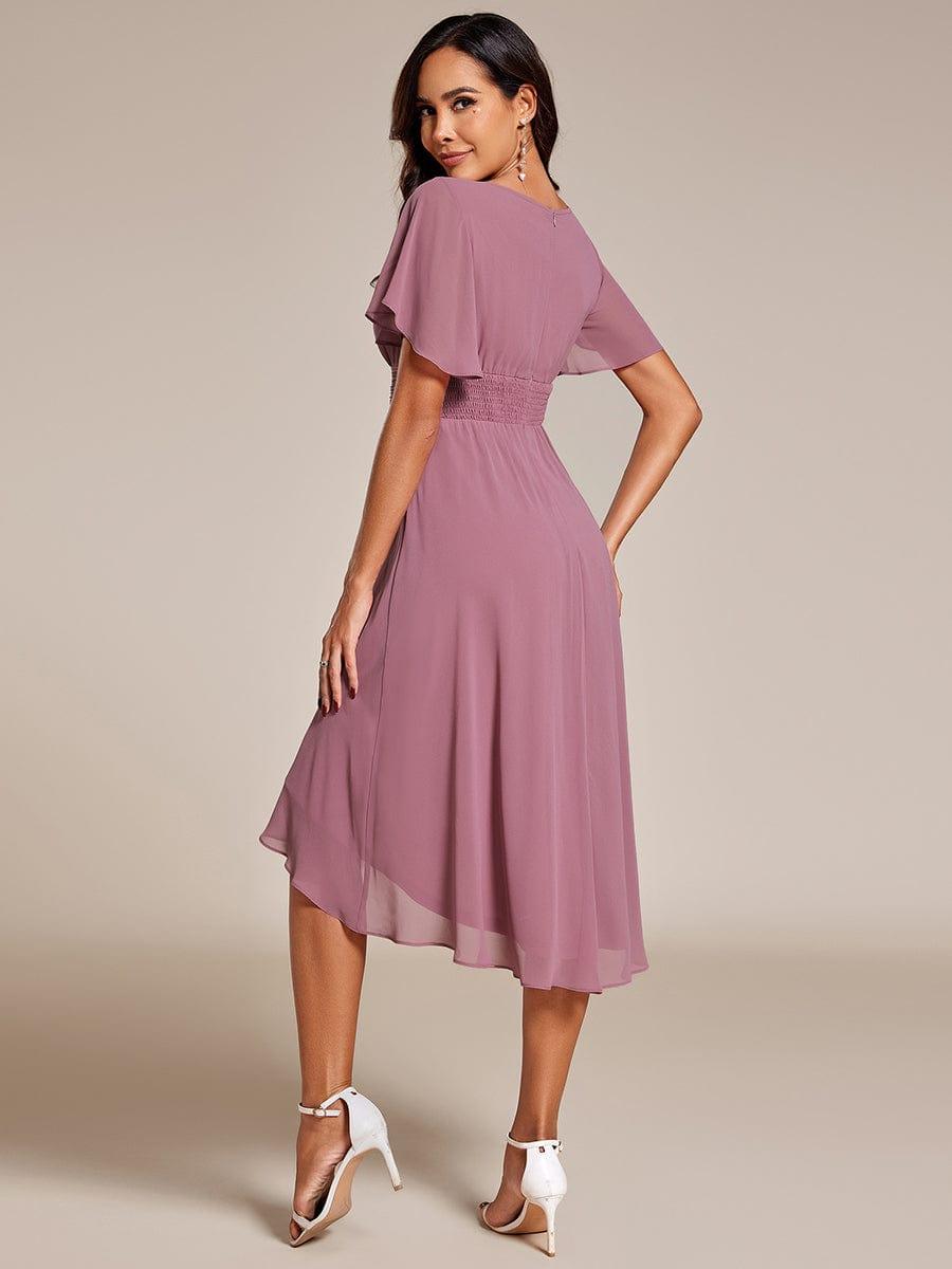 EG02053OD-R2_cbb4508d-524d-456a-b94e-80075ae4fb26 Flowy Chiffon Round Neckline A-Line Knee Length Wedding Guest Dress - Image 50
