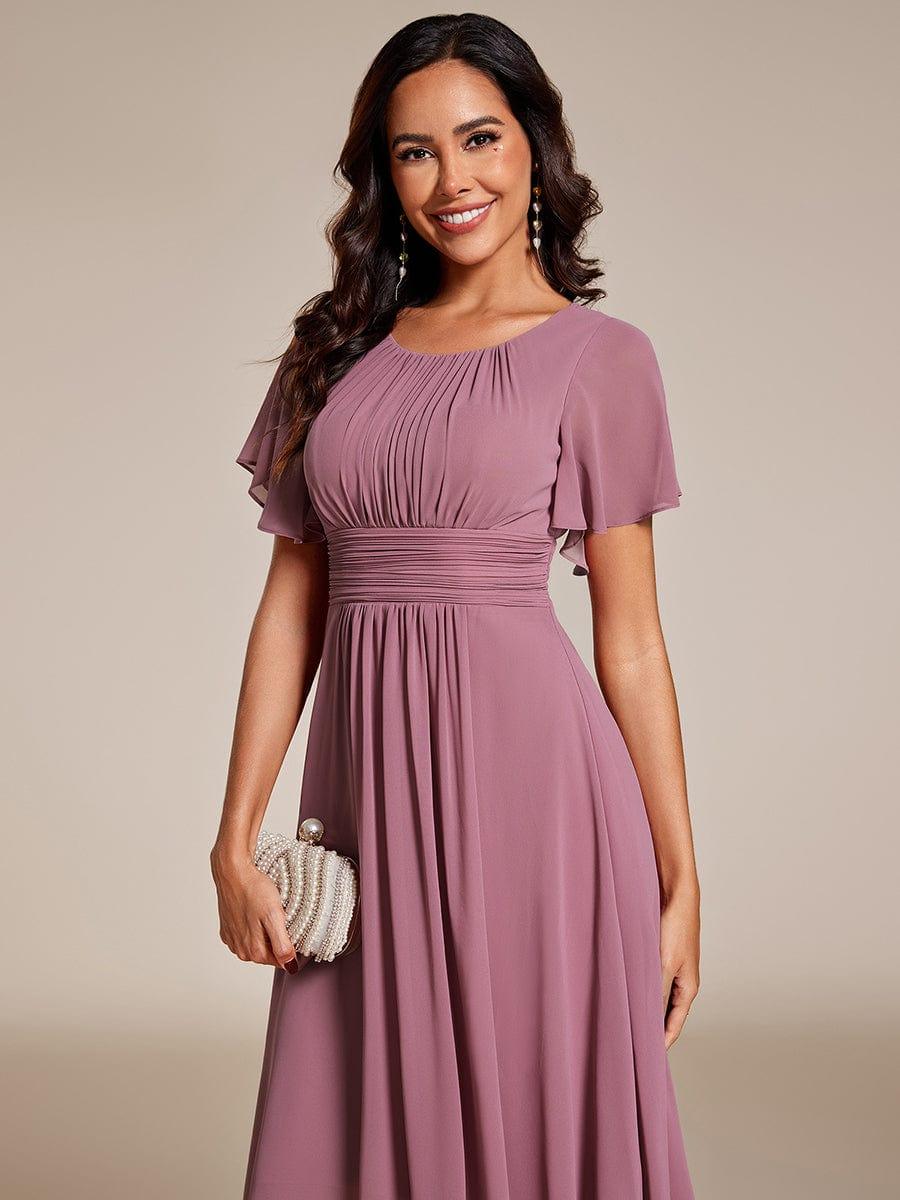 EG02053OD-R5_aebcec20-e9df-4ccb-a536-3f99f59d732b Flowy Chiffon Round Neckline A-Line Knee Length Wedding Guest Dress - Image 51