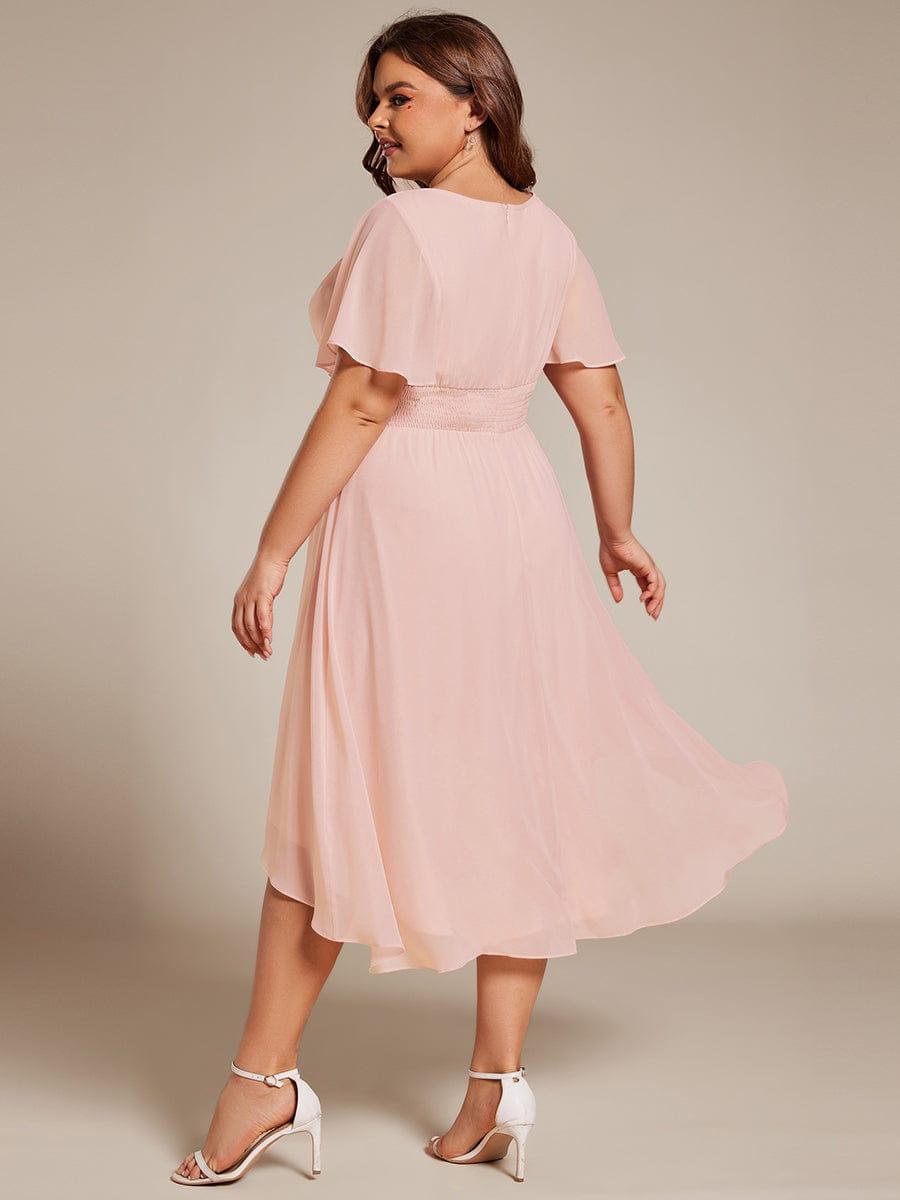 EG02053PK-PR2_bfcb108c-c8b5-4324-a428-0384d885a5e4 Flowy Chiffon Round Neckline A-Line Knee Length Wedding Guest Dress - Image 47