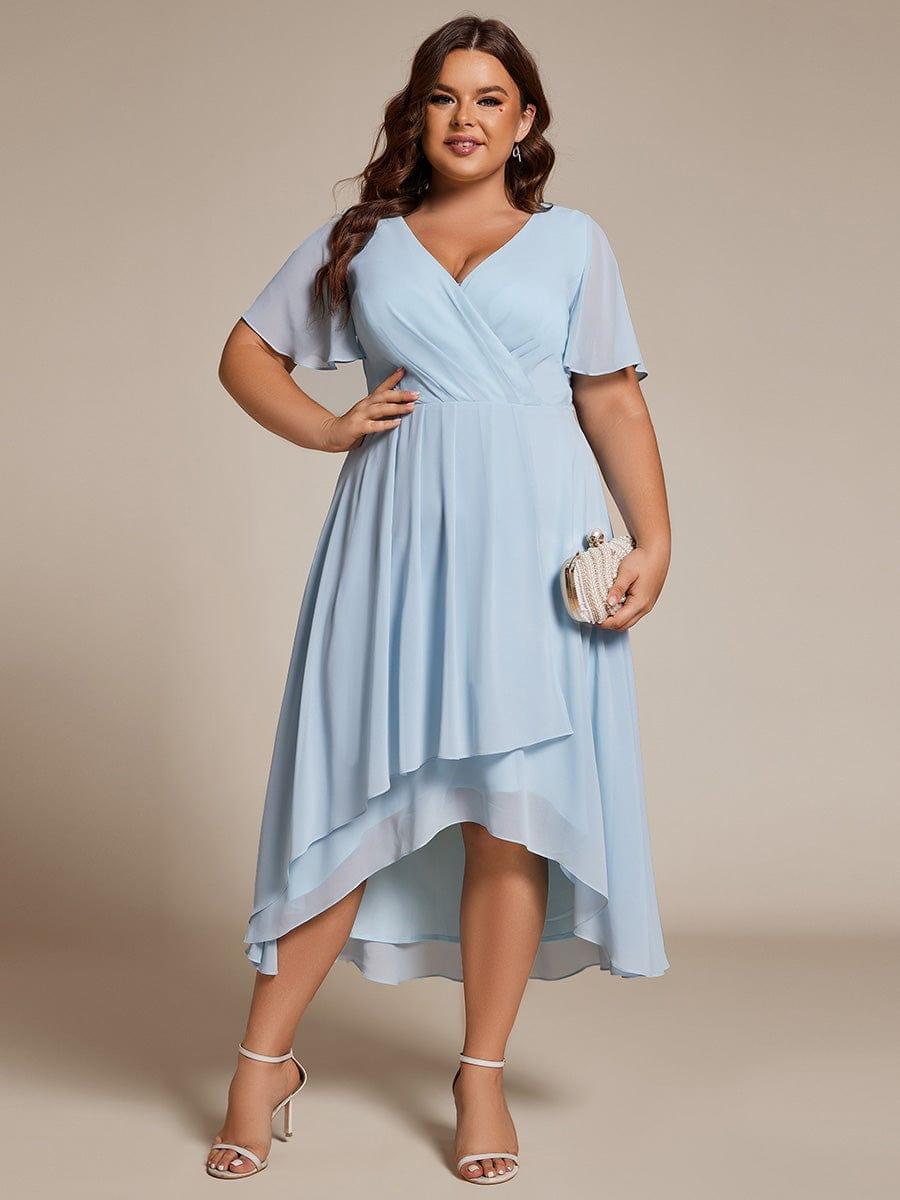 EG02084BL-PR4_4e22d5c2-e874-4f33-90e4-3dedd6591086 Plus Size Chiffon Short Sleeves Pleated V-Neck A-Line Midi Wedding Guest Dress - Image 52