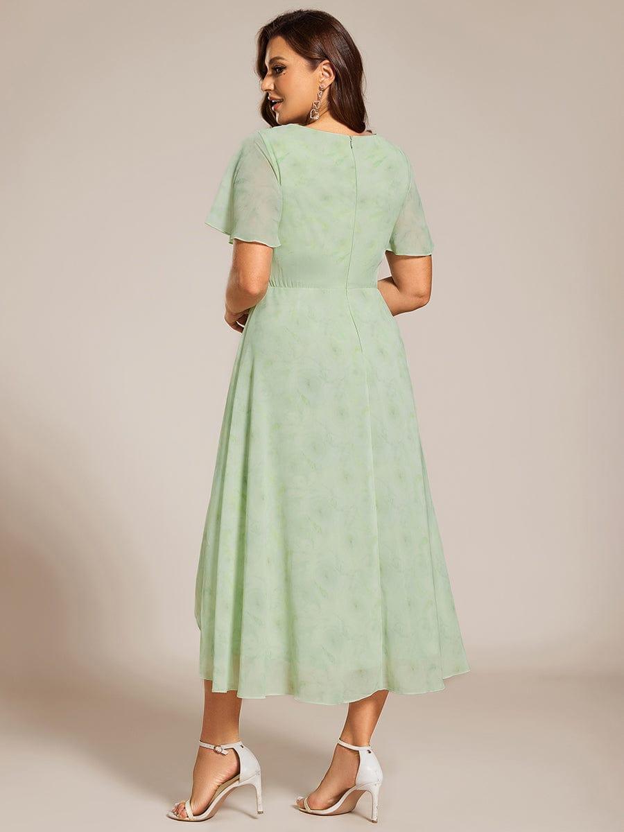 EG02084TR-PR2_ac9000d1-dcf3-445b-abd4-afe8b45fb35b Plus Size Chiffon Short Sleeves Pleated V-Neck A-Line Midi Wedding Guest Dress - Image 76