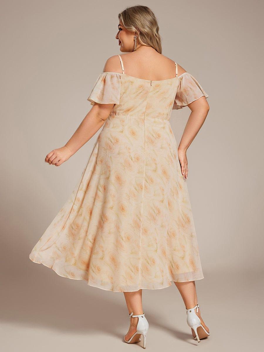 EG02103LR-PR2_b3672216-36e2-481d-b87b-10d9052469b4 Plus Size Cold Shoulder Sweetheart Necklin Chiffon Midi Wedding Guest Dress - Image 24