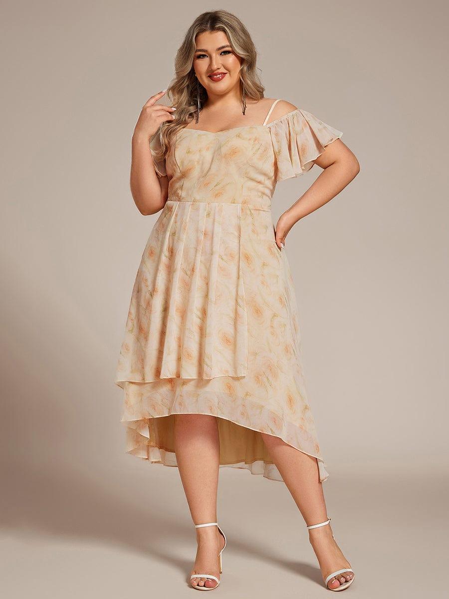 EG02103LR-PR3_dc8bf427-a982-45f8-bfbf-e8b07c02a3e4 Plus Size Cold Shoulder Sweetheart Necklin Chiffon Midi Wedding Guest Dress - Image 26