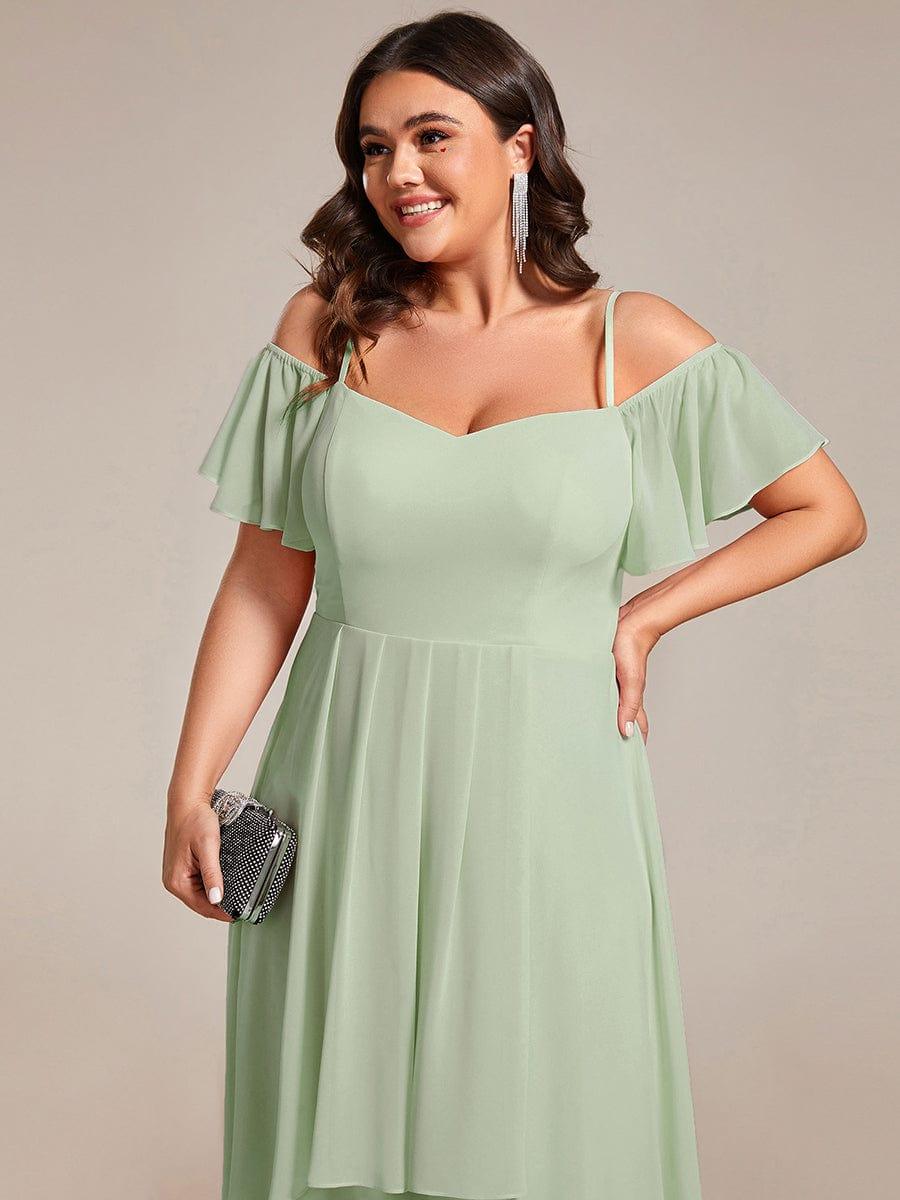 EG02103MG-PR5_1031445d-ec0a-4c96-bd0f-f371da42a340 Plus Size Cold Shoulder Sweetheart Necklin Chiffon Midi Wedding Guest Dress - Image 30