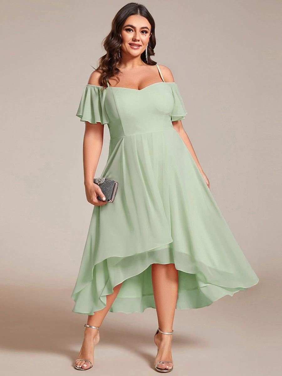 EG02103MG-PR_ea6718e2-1082-4866-a3ac-f6e8708f3d12 Plus Size Cold Shoulder Sweetheart Necklin Chiffon Midi Wedding Guest Dress - Image 32