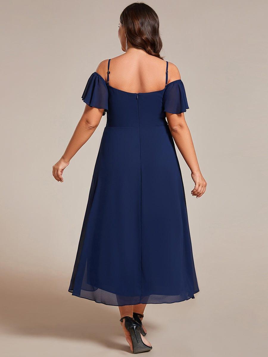 EG02103NB-PR2_27069ea5-ca9c-437e-b497-49363ce3420c Plus Size Cold Shoulder Sweetheart Necklin Chiffon Midi Wedding Guest Dress - Image 19