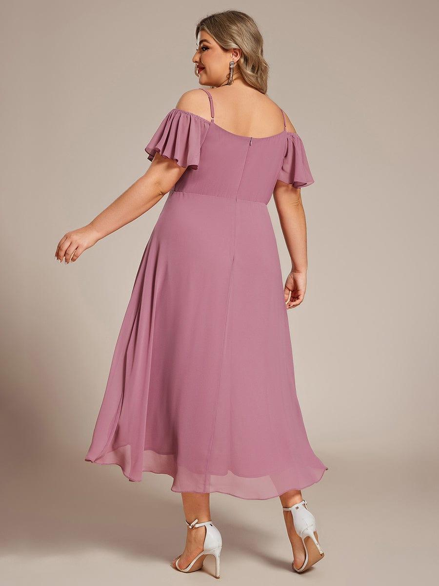 EG02103OD-PR2_11eb1ffe-082f-45a8-b405-f975a21d9538 Plus Size Cold Shoulder Sweetheart Necklin Chiffon Midi Wedding Guest Dress - Image 34