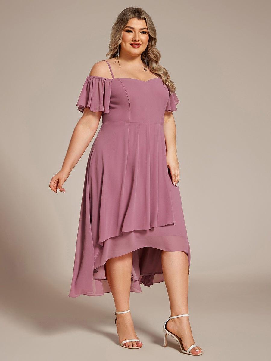 EG02103OD-PR4_56040dbd-8f0f-4e57-a45e-511156dafc55 Plus Size Cold Shoulder Sweetheart Necklin Chiffon Midi Wedding Guest Dress - Image 33