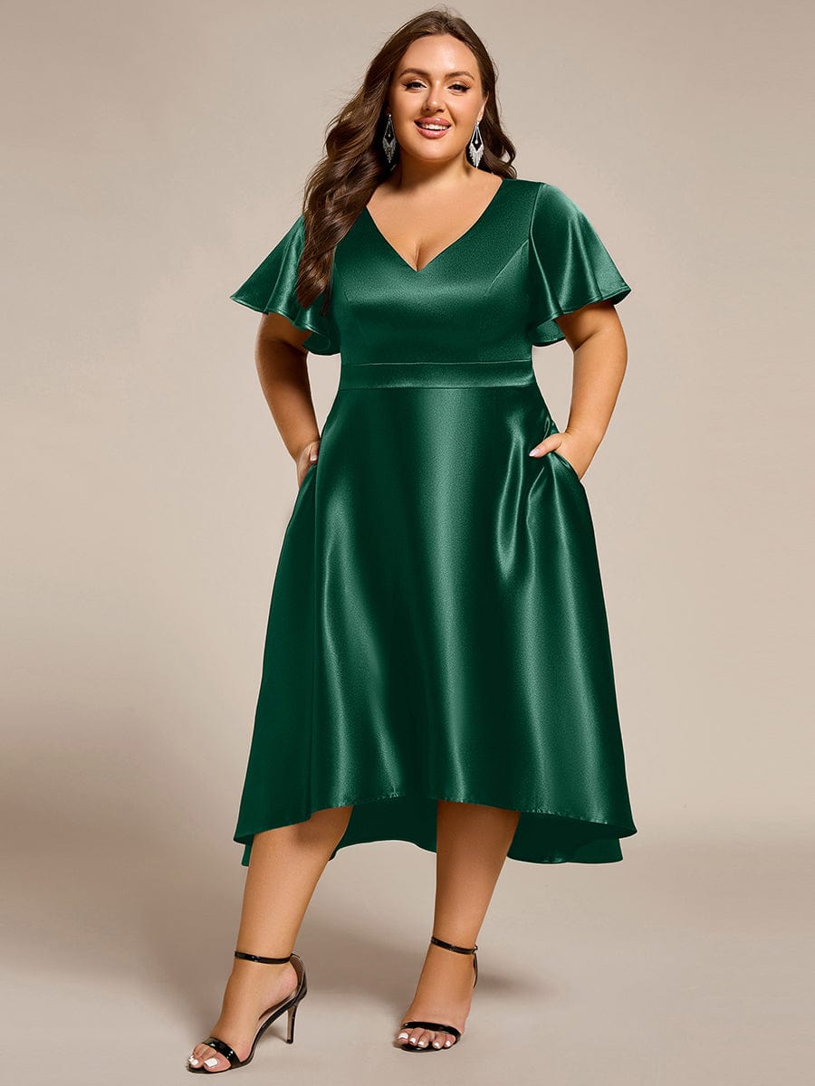 EG02335DG-PR_3181bcad-826c-4756-a8cd-1a3ab07c1994 Plus Size Satin Midi Wedding Guest Dress with Pockets - Image 24