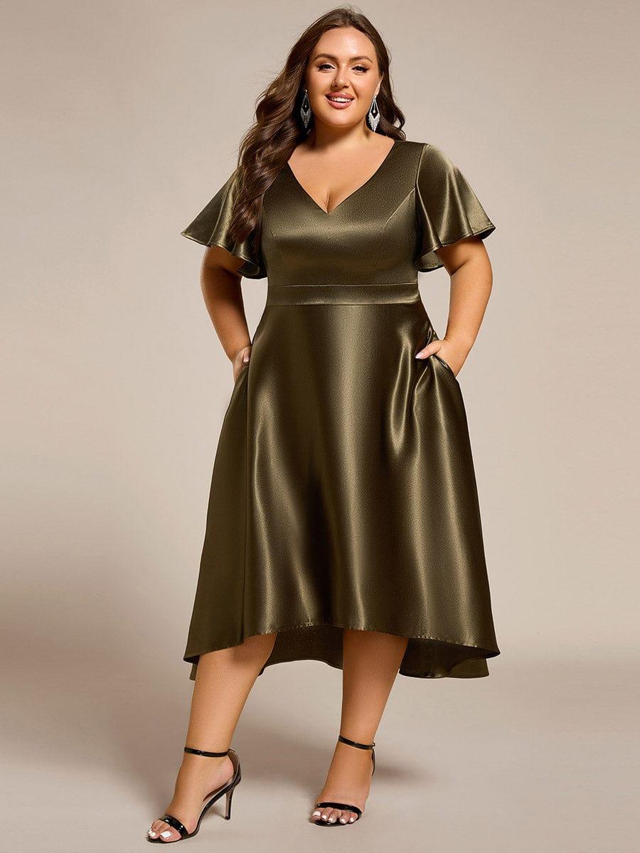 EG02335OG-PR_5bfc29e6-8d6c-49b2-8111-a35721281f54 Plus Size Satin Midi Wedding Guest Dress with Pockets - Image 3