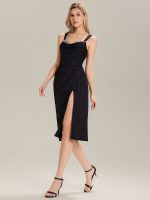 Lace-Up Glitter Sleeveless Wedding Guest Dress - Image 21