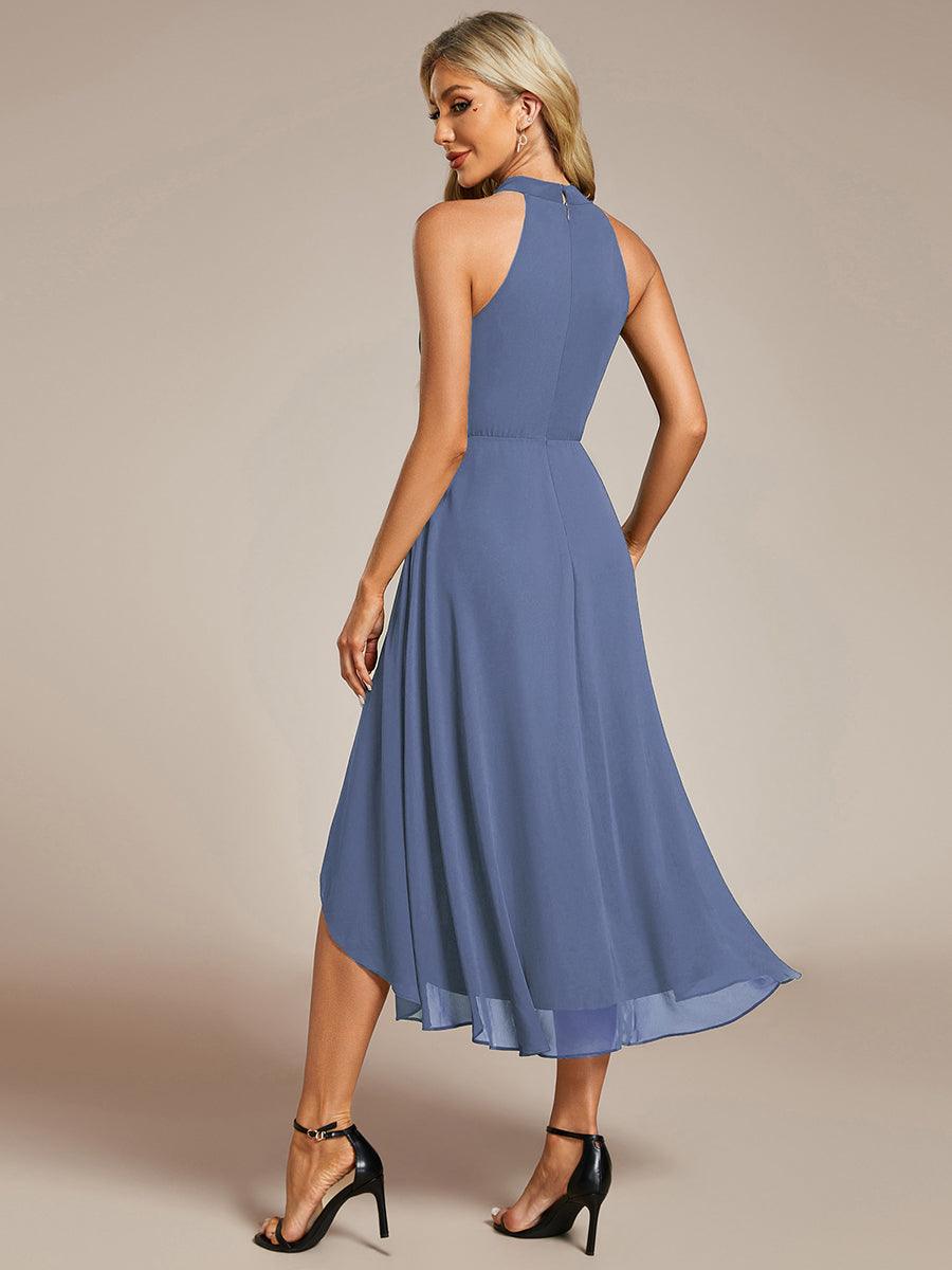 EG31926DN-R2_b22b7cab-3809-4521-bcf1-58d642736ee0 Midi Halter Neck Chiffon Wedding Guest Dress with Sleeveless and A-Line - Image 55