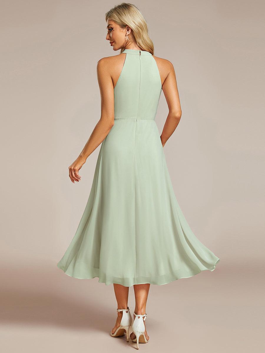 EG31926MG-R2_c8c54df4-f58a-4487-bc63-57b7912ba967 Midi Halter Neck Chiffon Wedding Guest Dress with Sleeveless and A-Line - Image 52