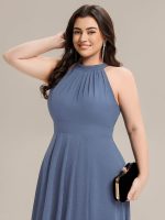Pleated Chiffon Sleeveless A-Line Dress - Image 18