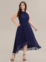 Pleated Chiffon Sleeveless A-Line Dress - Image 29