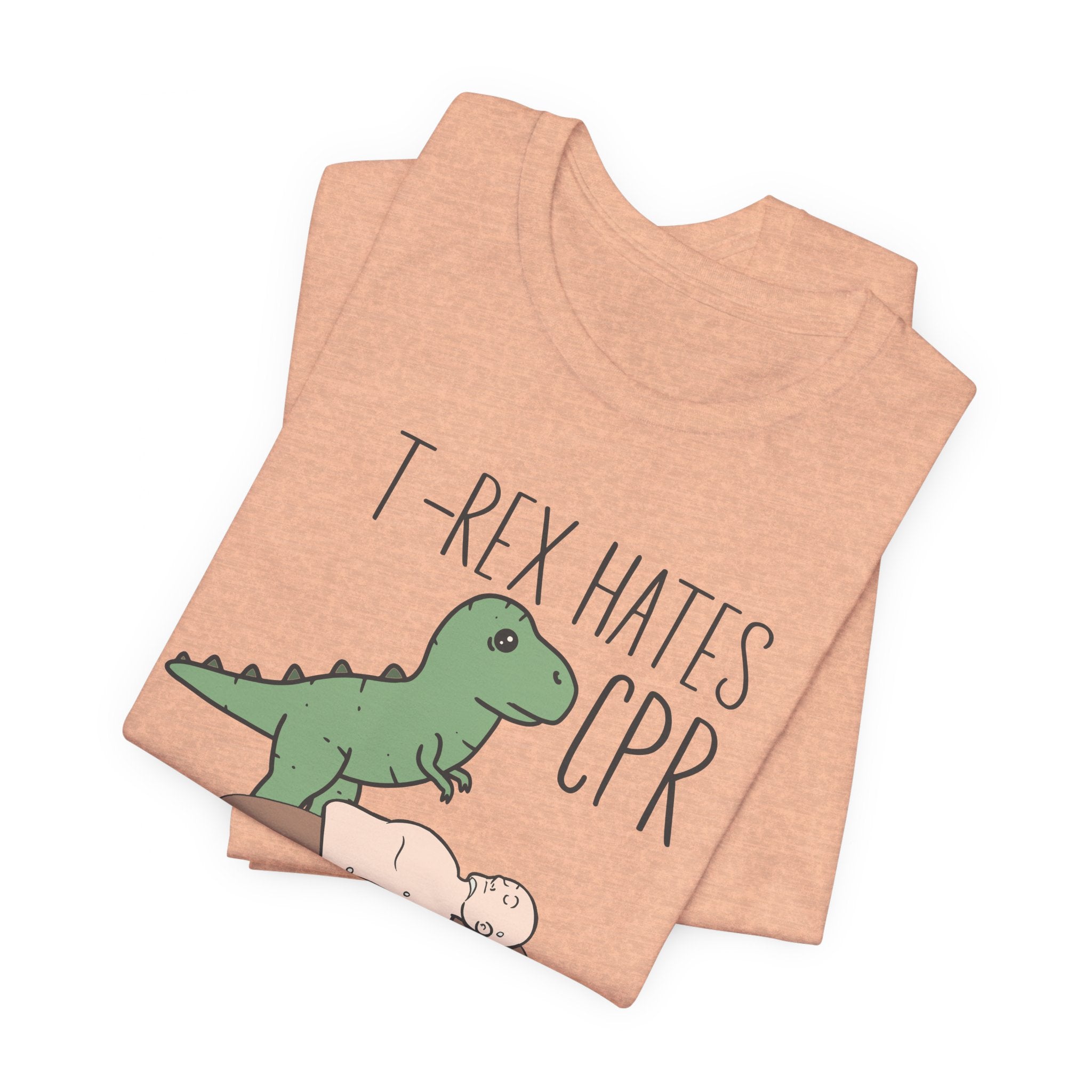 Folded_11_bed0c8dc-aacd-46b8-a10f-89221240ea94 T-Rex Hates CPR T-Shirt - Image 6