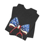 July 4th Stethoscope Bow T-Shirt - Image 3