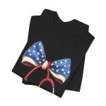 July 4th Stethoscope Bow T-Shirt - Image 4