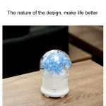 ML-824 100ML Gypsophila Flowers Aromatherapy Diffuser Air Humidifier with Colorful LED Light for Office / Home(Blue) - Image 3